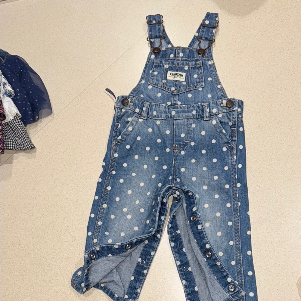 6 pairs of OshKosh B'gosh Overalls/Overall Dresses